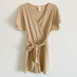 NWT - H&M Champagne Wrap Romper - Tie Waist